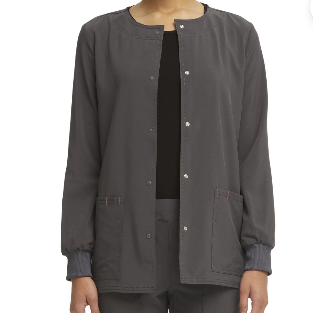 Scrubstar Women's Ethical Fabric Stretch Snap Front Active Warm Up Scrub Jacket